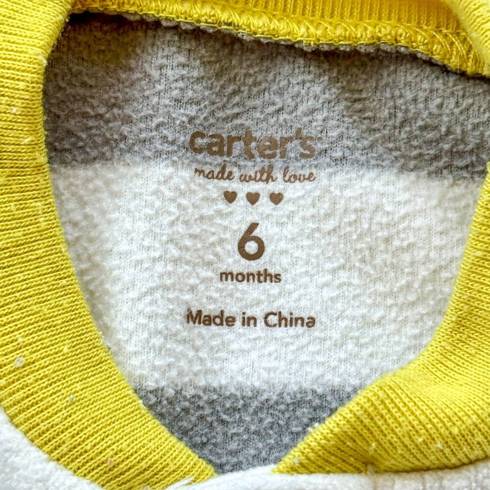 4/$10 - Carter’s Fleece Moose Button Up Baby Footie | 3-6 Months - Picture 4 of 6